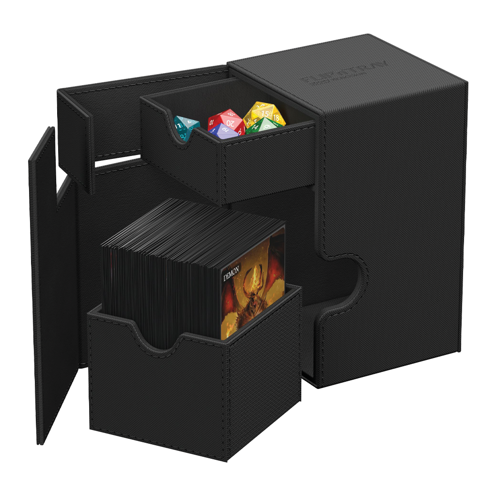 Ultimate Guard - Deck Case - Twin Flip N Tray - XENOSKIN Black - 80+