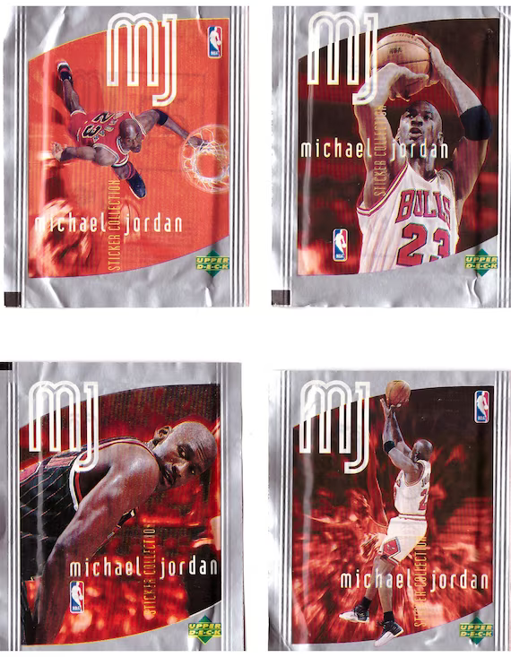 Upper Deck  - Michael Jordan Sticker Collection - Sticker Pack 1998 - Product of France