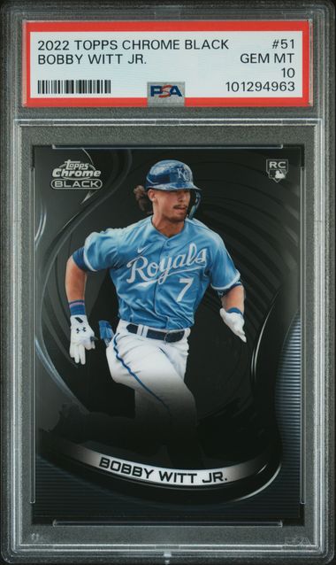 Topps - Chrome Black - Bobby Witt Jr. #51 - 2022 - PSA 10