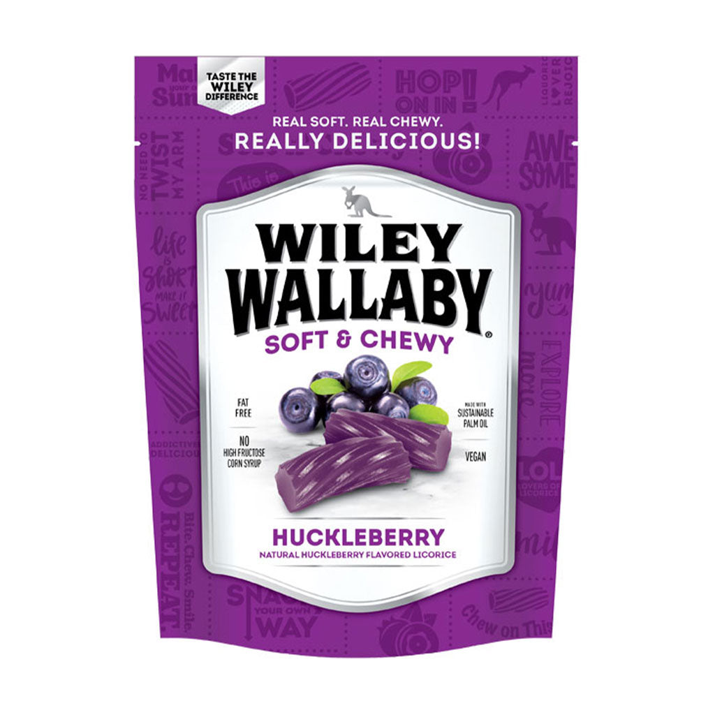 Wiley Wallaby - Huckleberry Licorice Stand Up Peg Bag (7.05oz)