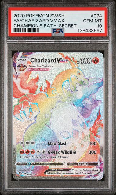 Pokemon - Champion-s Path - Charizard VMAX Secret #074 - 2020 - PSA 10