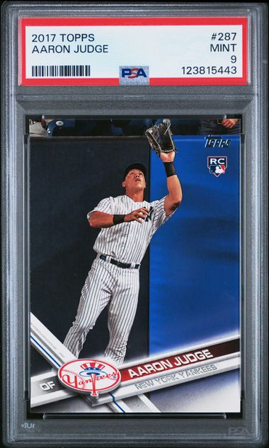 Topps - Series 1 - Aaron Judge Catching #287 - 2017 - PSA 9