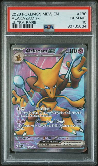 Pokemon - 151 - Alakazam ex FA #188 - 2023 - PSA 10