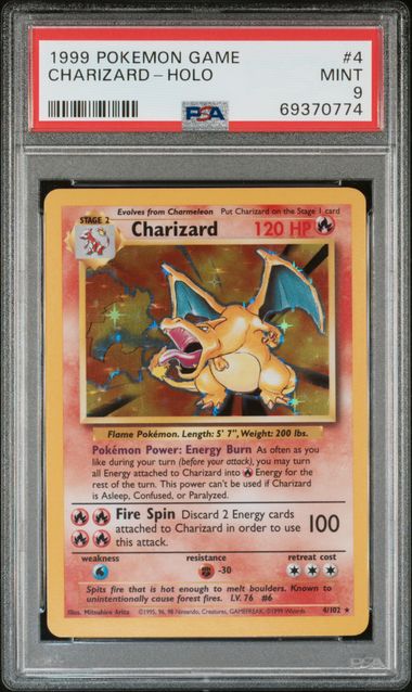 Pokemon - Base Set - Charizard Holo #4 - 1999 - PSA 9