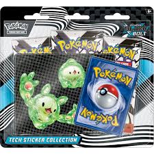 Pokemon - Scarlet and Violet - Bolt Black - 3 Pack Tech Sticker Collection