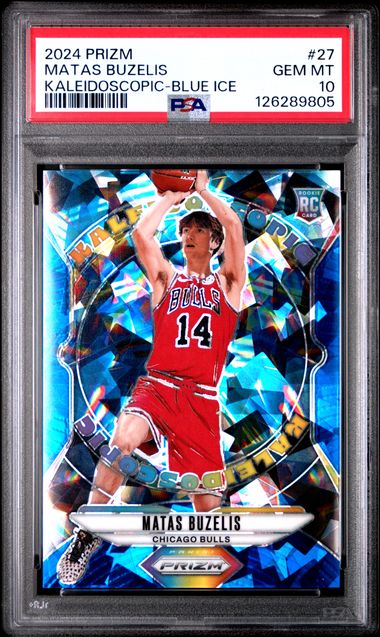 Panini - Prizm - Matas Buzelis Kaleidoscoptic Blue Ice #27 - 2024 - PSA 10