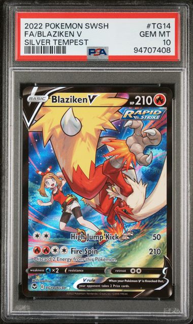 Pokemon - Silver Tempest - Trainer Gallery - Blaziken V #TG14 - 2022 - PSA 10