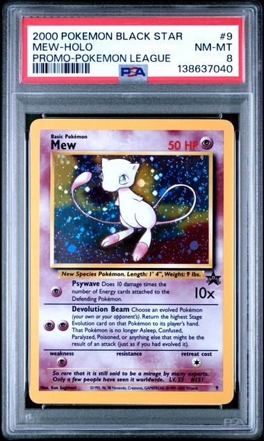 Pokemon - Black Star Promo - Mew Holo #9 - 2000 - PSA 8
