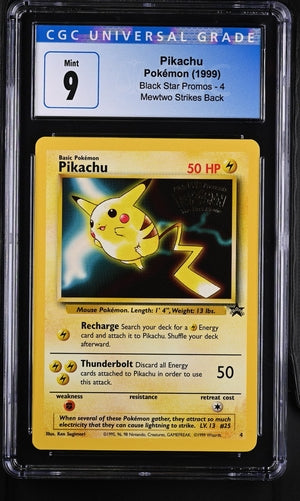 Pokemon - Mewtwo Strikes Back - Pikachu #4 - 1999 - CGC 9