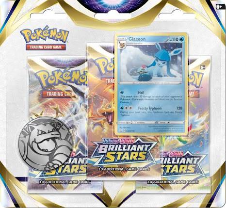Pokemon - Sword and Shield - Brilliant Stars - 3 Pack Blister