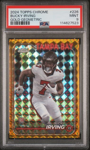 Topps - Chrome - Gold Geometric /50 Bucky Irving #226 - 2024 - PSA 9