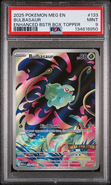 Pokemon - Mega Evolution Booster Box Promo - Bulbasaur IR #133 - 2025 - PSA 9