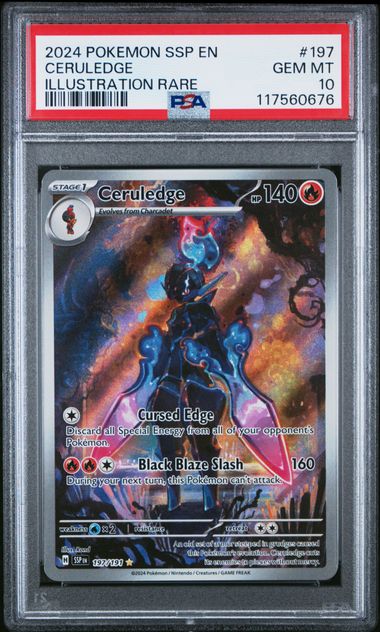 Pokemon - Surging Sparks - Ceruledge IR #197 - 2024 - PSA 10
