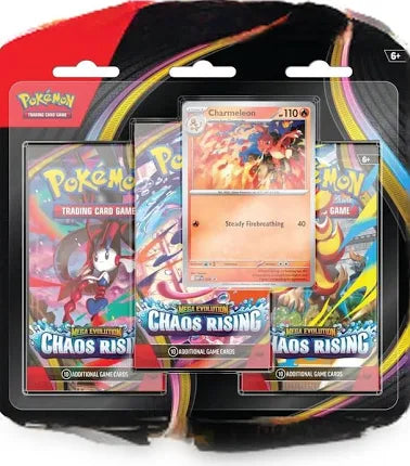 Pokemon - Mega Evolution - Chaos Rising - 3 Pack Blister