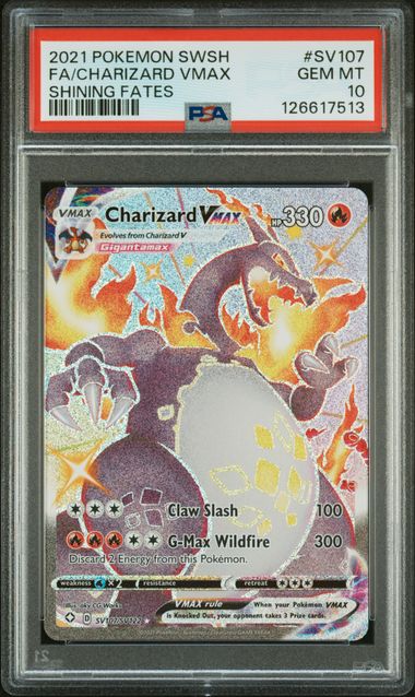 Pokemon - Shining Fates - Charizard Vmax FA #SV107 - PSA Gem Mint 10 - 2021