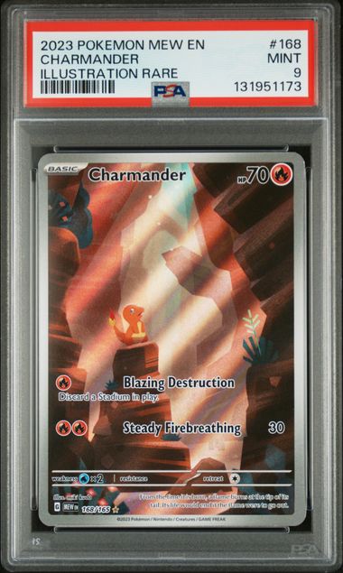 Pokemon - 151 - Charmander IR #168 - 2023 - PSA 9