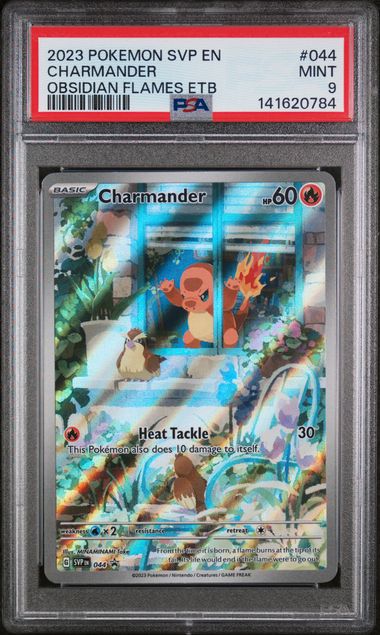 Pokemon - Obsidian Flames ETB - Charmander IR #044 - 2023 - PSA 8