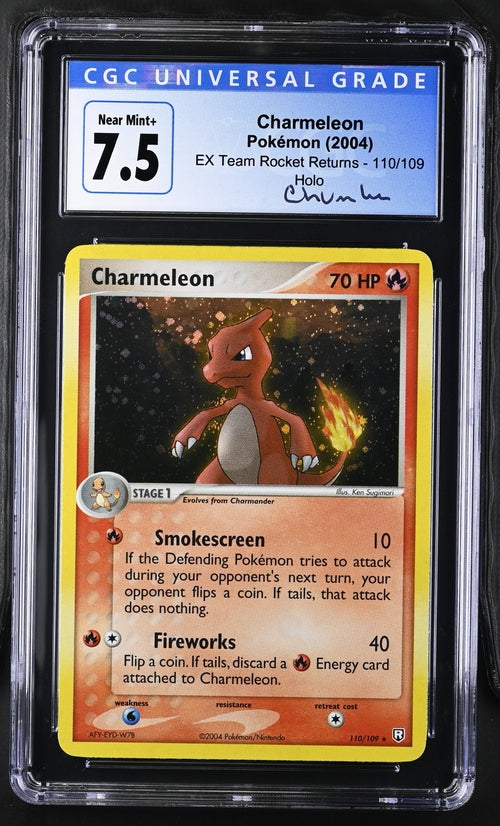 Pokemon - EX Team Rocket Returns - Charmeleon Holo #110 - 2004 - CGC 7.5