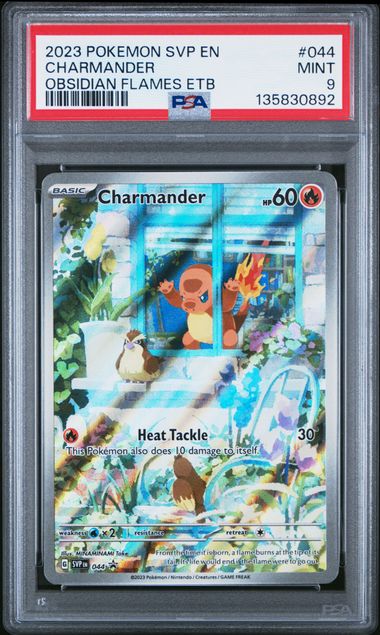 Pokemon - Obsidian Flames ETB - Charmander IR #044 - 2023 - PSA 9
