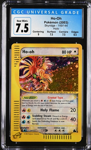 Pokemon - Skyridge - Ho-Oh Crystal Holo #149 - CGC NM+ 7.5 - 2003