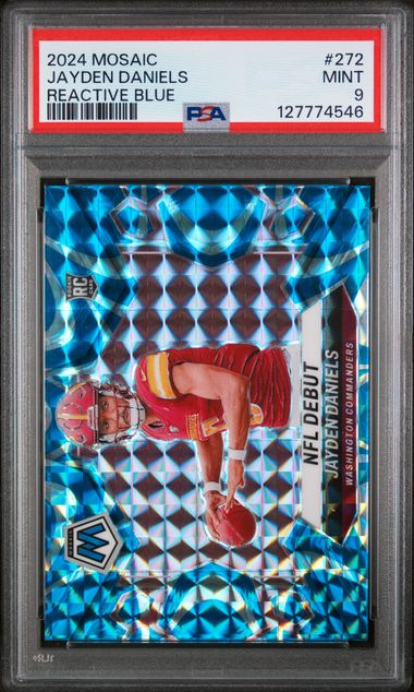 Panini - Mosaic - Jayden Daniels Reactive Blue #272 - 2024 - PSA 9