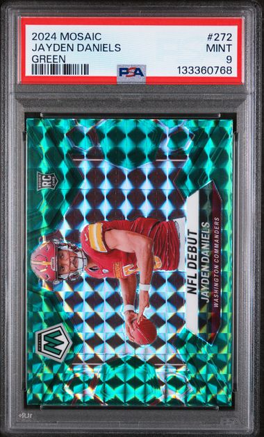Panini - Mosaic - Jayden Daniels Reactive Green #272 - 2024 - PSA 9