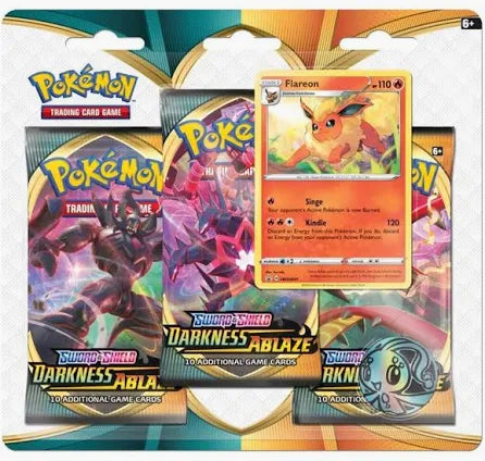 Pokemon - Sword and Shield - Darkness Ablaze - 3 Pack Blister