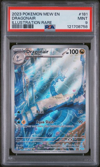 Pokemon - 151 - Dragonair IR #181 - PSA Mint 9 - 2023