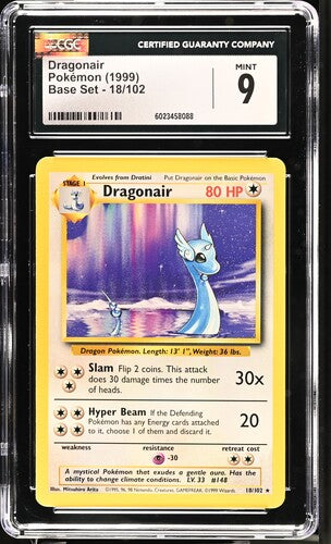 Pokemon - Base Set - Dragonair #18 - 1999 - CGC 9