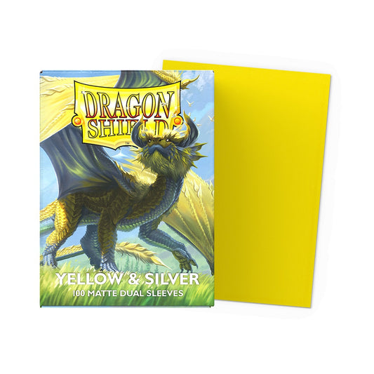 Dragon Shield - Standard Card Sleeves - Dual Matte Yellow and Silver - 100ct