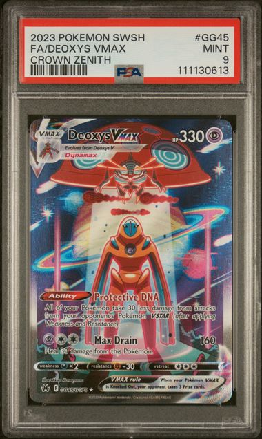 Pokemon - Crown Zenith - Galarian Gallery - Deoxys VMax FA #GG45 - 2023 - PSA 9