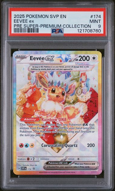 Pokemon - Prismatic SPC Promo - Eevee ex #174 - PSA Mint 9 - 2025