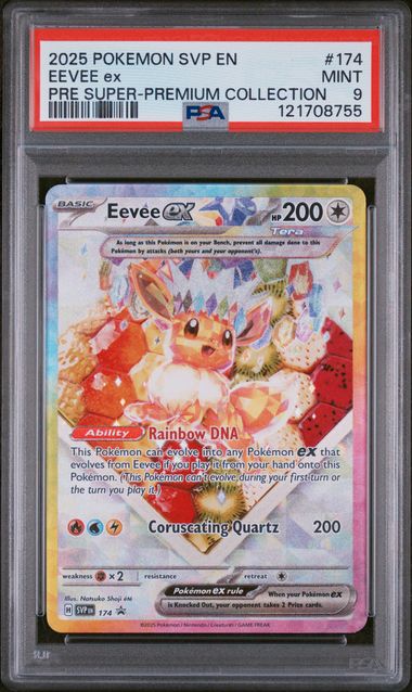 Pokemon - Prismatic SPC Promo - Eevee ex #174 - PSA Mint 9 - 2025