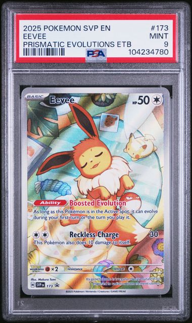 Pokemon - Prismatic Evolutions Elite Trainer Box Promo - Eevee IR #173 - PSA Mint 9 - 2025