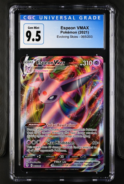 Pokemon - Evolving Skies - Espeon Vmax #065 - CGC Gem Mint 9.5 - 2021