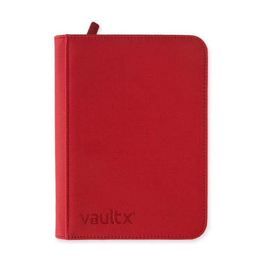 Vault X - 4 Pocket - Exo Tec Zip Binder - Fire Red