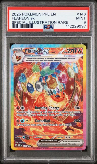 Pokemon - Prismatic Evolutions - Flareon ex SIR - 2025 - PSA 9