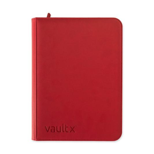 Vault X - 9 Pocket - Exo Tec Zip Binder - Fire Red