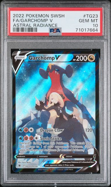 Pokemon - Astral Radiance - Trainer Gallery - Garchomp V FA #TG23 - 2022 - PSA 10
