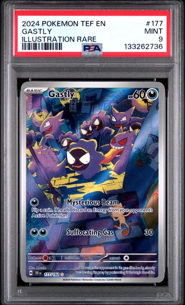 Pokemon - Temporal Forces - Gastly IR #177 - 2024 - PSA 9