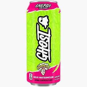 Ghost - Energy Drink - Zero Sugar War Heads Sour Watermelon - 16oz