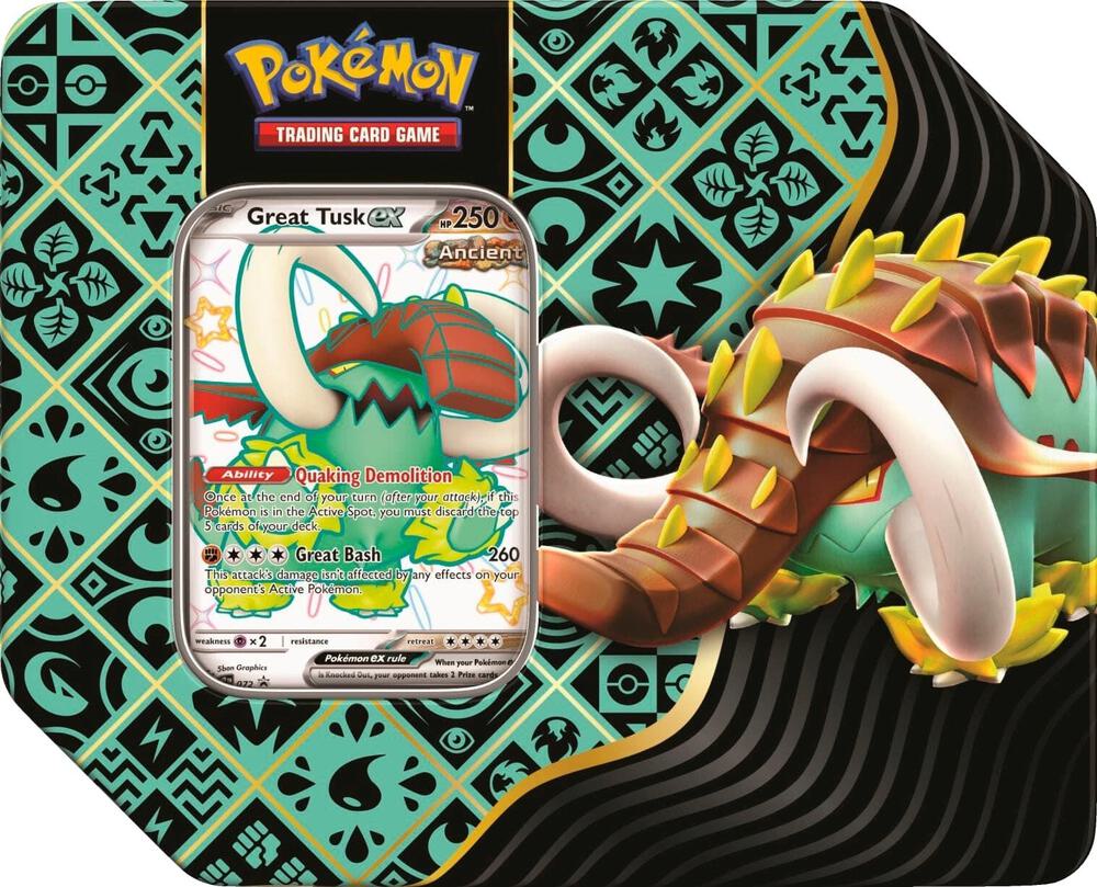 Pokemon - Scarlet and Violet - Paldean Fates - Great Tusk ex - Tin
