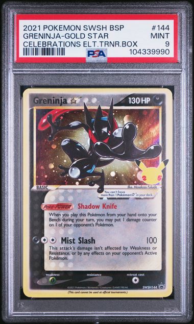 Pokemon - Celebrations ETB Promo - Greninja Star - PSA Mint 9 - 2021
