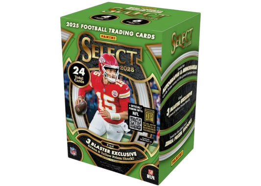 Panini - Select - NFL Football - Green and Yellow Shock Prizm - 2025 - Blaster Box