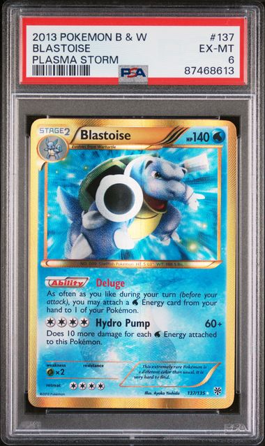 Pokemon - Plasma Storm - Blastoise #137 - 2013 - PSA 6