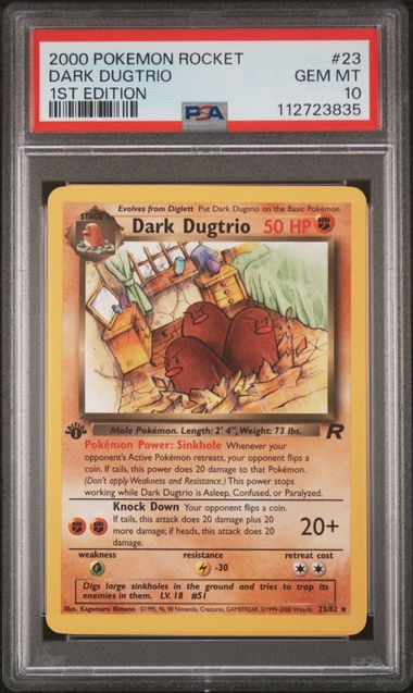 Pokemon - Rocket - Dark Dugtrio 1st Edition #23 - 2000 - PSA 10