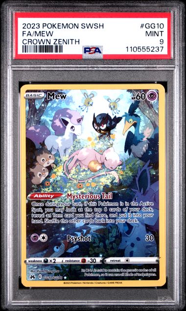 Pokemon - Crown Zenith - Mew FA #GG10 - 2023 - PSA 9