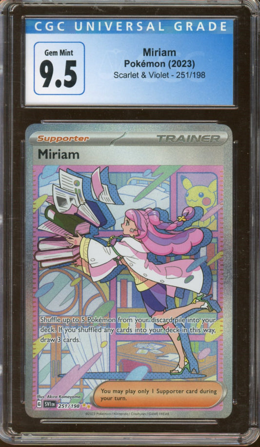 CGC - NM/Mint - 9.5 - 2023 - Pokemon - Scarlet Violet - Miriam (Alternate Art)