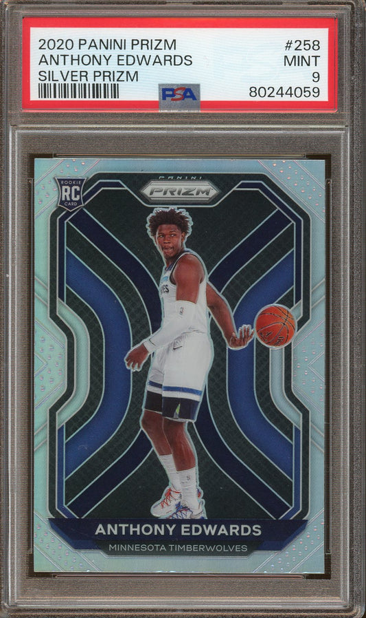 PSA 9 - 2020 Panini Prizm - Anthony Edwards - Silver Prizm