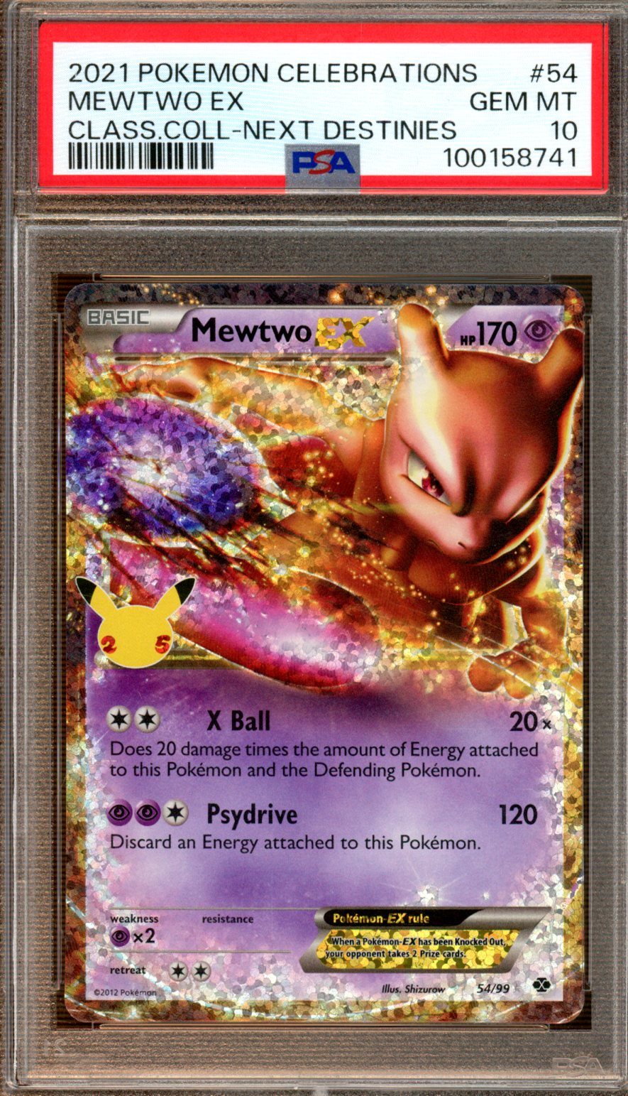 PSA - Gem Mint 10 - Pokemon Celebrations 2021 - Mewtwo EX - Classic Collection